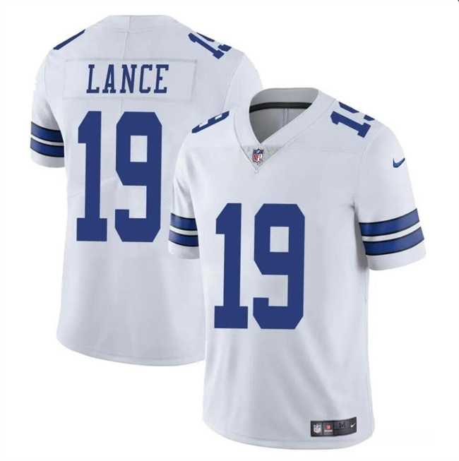 Men & Women & Youth Dallas Cowboys #19 Trey Lance White Vapor Untouchable Limited Stitched Jersey